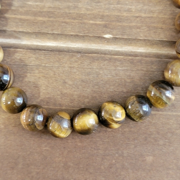 Hand Crafted Tigers Eye Gemstone Bracelet Beaded  Women Bohemian Boho Handmade - Picture 2 of 3